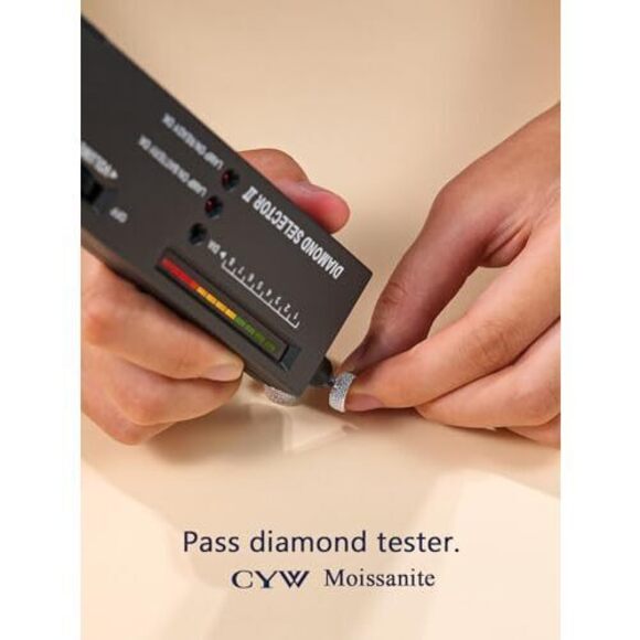 Moissanite Bling Half Huggie Hoop Earrings for Women 925 Sterling Silver Sparkl - Picture 3 of 6